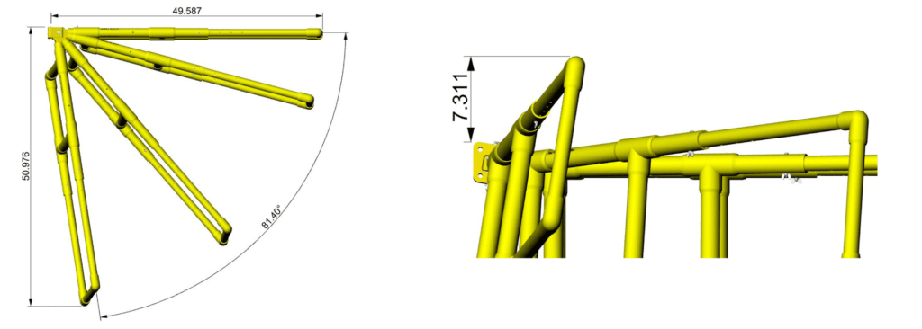 Pedestrian Gate Rise Dimension