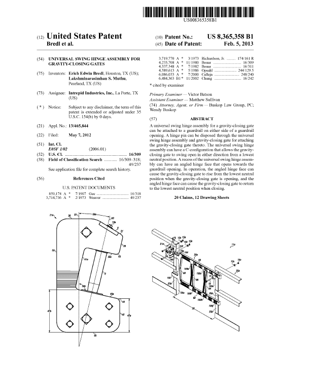 Industrial Safety Gate Patent